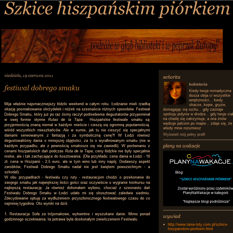 Szkice hiszpańskim piórkiem Szkice hiszpańskim piórkiem - blog PlanyNaWakacje